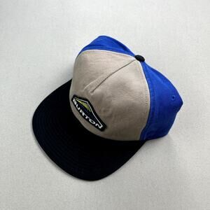Burton Buckweed Hat Cap Snapback Tan Blue Black Snowboards Ski Patch Adjustable